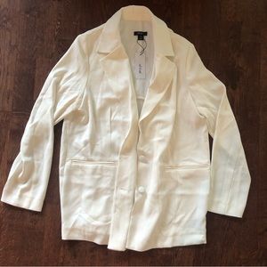 NWT - Nasty Gal White Suit (Jacket and Pants) - Size 6